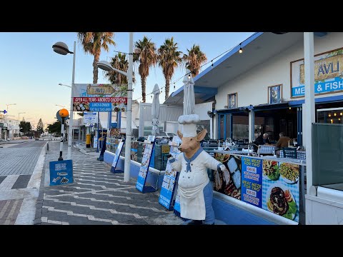 PROTARAS CITY CENTRE & BAR STREET 🇨🇾 in Winter 2023 - What is Open here…