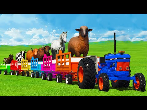 LOAD SHEEPS, HORSES, COWS, BUFFALO, GOATS & TRANSPORT WITH FIAT TRACTORS - FS25