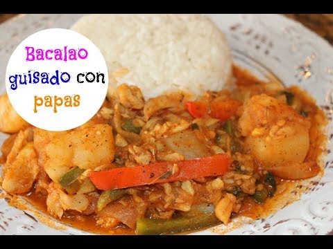 Bacalao guisado con papas | estilo Dominicano| Ros Emely