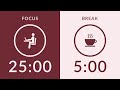 25 5 Pomodoro Timer With Brown Noise 2 Hour Study With Me For Deep Focus ADHD