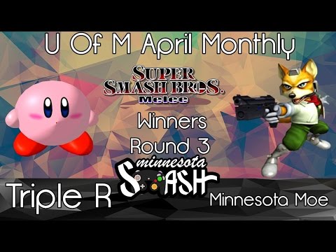 U of M April Monthly - Triple R vs Minnesota Moe (SSBM WR3)