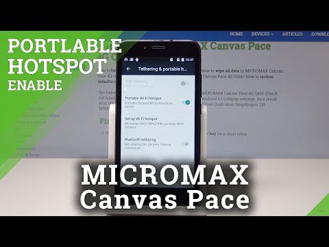Portable Hotspot in MICROMAX Canvas Pace - Share Wi-Fi Hotspot