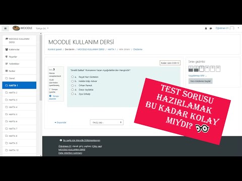 MOODLE | Test (Çoktan Seçmeli) Sınav Hazırlama ve TEK Tuşla TOPLU SORU EKLEME | Tüm DETAYLAR Burada!