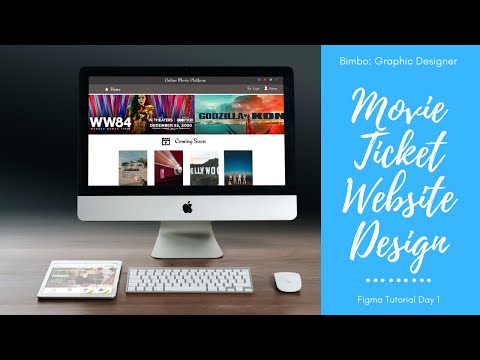 Website Design in Figma | Day1 part 1 | Ticket booking website | Movie ticket