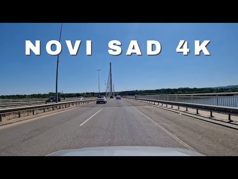 Driving in Novi Sad, Serbia - Liberty bridge (Most slobode) | GoPro 4K