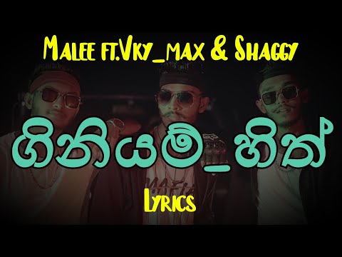 ගිනියම්_හිත්  | Giniyam Hith (Lyrics) Malee ft.Vky_max & Shaggy