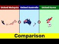 United Malaysia vs United Australia vs United Korea | Reunification | Comparison | Data Duck