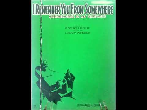 Ben Selvin - I Remember You From Somewhere 1930 (Ruth Etting On Vocals)