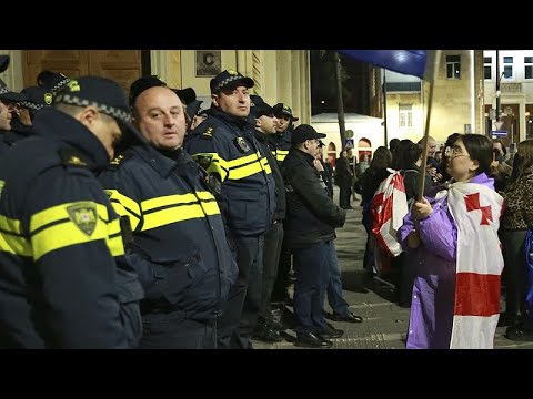 Video Thumbnail: Clashes in Tbilisi as ruling party supporters target opposition rally
