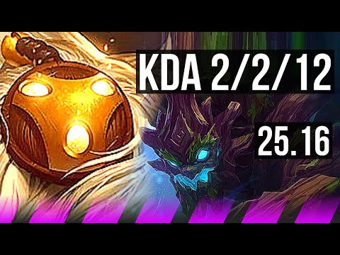 BARD & Jhin vs MAOKAI & Ziggs (SUP) | KR Master | 25.16