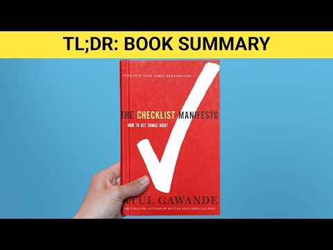 TLDR Book Summary: Checklist Manifesto
