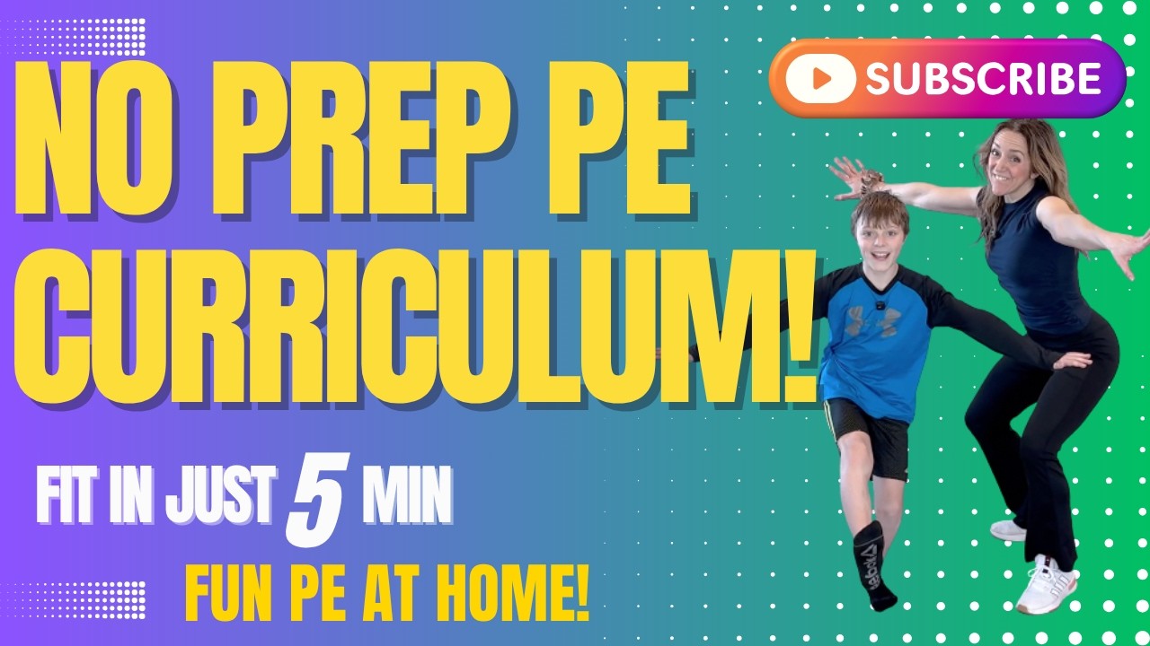Kids Workout 5 MIN! | Homeschool PE for Kids | Family-Friendly At-Home PE Curriculum