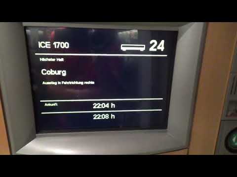 Deutsche Bahn: #Fahrgastinformation im #ICE-T zwischen Nürnberg HBF und Coburg