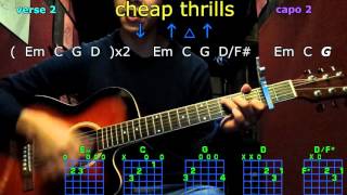 cheap thrills sia guitar chords cheap thrills sia guitar chords