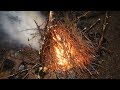 How To Build A Fire In A RAIN STORM Survival Tips And Hacks Build A Campfire In The Rain