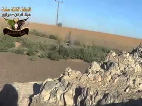 استهداف  قوات النظام من قبل لواء جعفر الطيار في مطار دير الزور العسكري في محافظة دير الزور