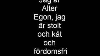 Alter Egon- Jag är Alter Egon with lyrics