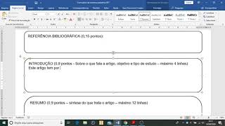 EXPLICAÇÃO COMO FAZER A  RESENHA