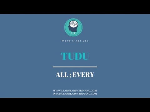 Learn Kabuverdianu (Cape Verde Creole) Word of the Day - TUDU