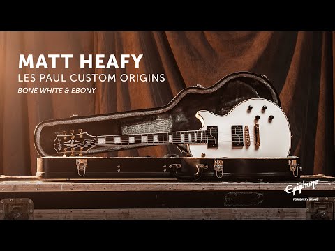 Epiphone 7-string Matt Heafy Signature Les Paul Custom Origins Guitar - Bone White image 13