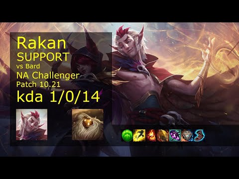 Rakan Support & Aphelios vs Bard & Jinx - NA Challenger 1/0/14 Patch 10.21 Gameplay