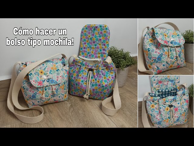 Vídeo relacionado con J JONES Bolso mochila grande para mujer fabricado en lona y piel genuina Bolso hobo vintage