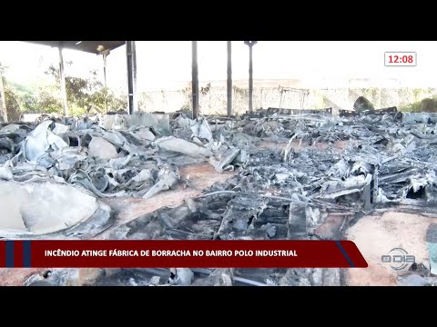 Incêndio atinge fábrica de borracha no bairro Polo Industrial 16 01 2023