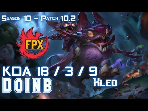 FPX Doinb KLED vs QIYANA Mid - Patch 10.2 KR Ranked