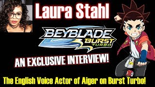 LAURA STAHL INTERVIEW Voice Of Aiger Beyblade Burst Turbo video