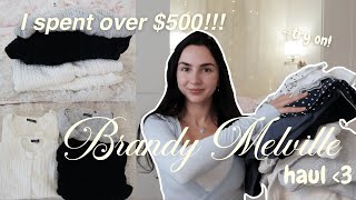 Brandy Melville Haul | I spent over $500 in NYC! ☕🧣🧺🧸