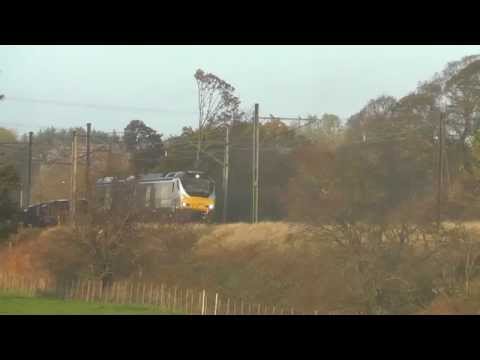 68015 with 68004 DIT 6K27 Carlisle N.Y. - Crewe Bas Hall S.S.M. engineers,21st October 2014