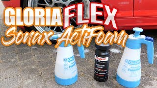 Schaumsprüher Gloria FM10 Flex & Sonax ActiFoam Test|83metoo