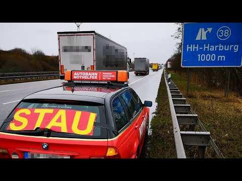 A1 bei Hamburg: Stauwarnung Fehlanzeige - #autobahnnothelfer im Dauer-Einsatz (03.02.2023)