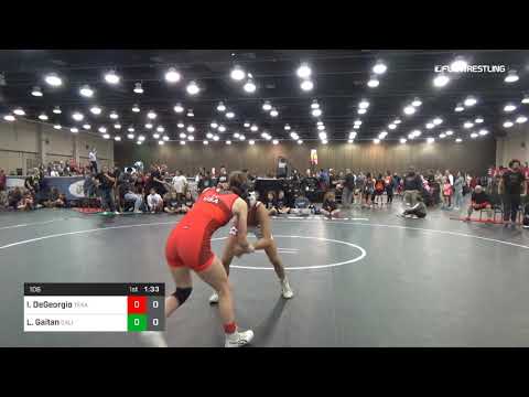 106 Lbs Rr Rnd 2 Isabella DeGeorgio Texas C Vs Leah Gaitan California Blue