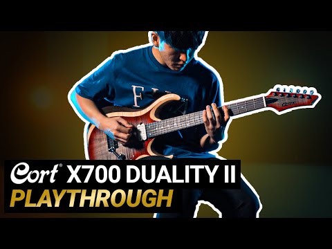 Cort X700 Duality II Lava Burst Flamed Maple Top Fishman Fluence Stainless Steel Frets Luminlay image 11