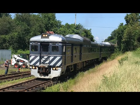First train since 1960's - Budd cars on restored siding
