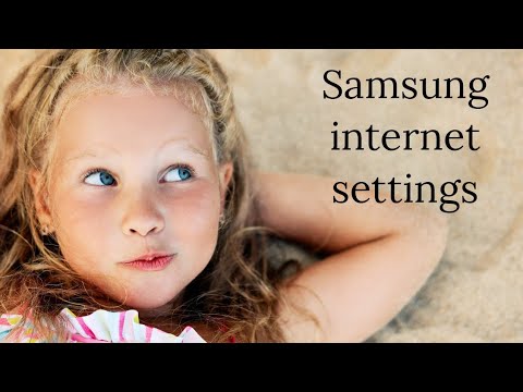 Samsung internet settings