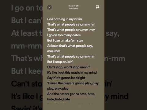 Taylor Swift - Shake It Off #hits #spotifylyrics #tiktok #taylorswift #trending #viralhits #anthems