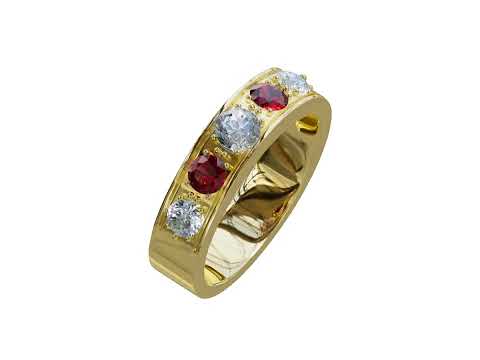 Ruby and diamond eternity ring animation