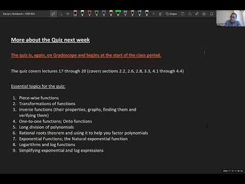 Math 1000-R03 Lecture 10 - Important info and prepping for quiz 5