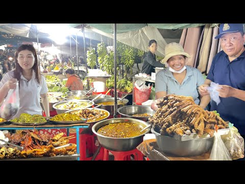 Night Market Tour at Chbar Ampov – Crowded and Lively Evening in Phnom Penh