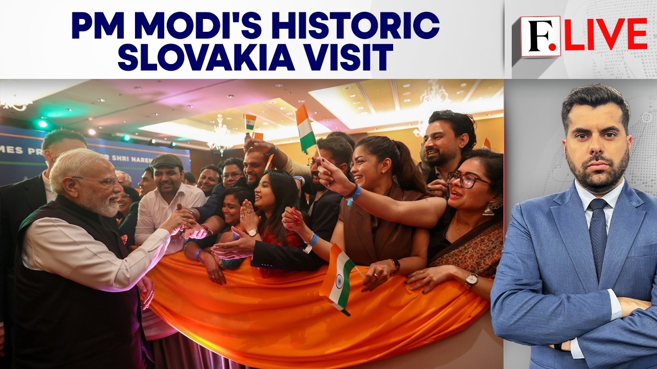 PM Modi Receives Grand Welcome in Slovakia After Macron Meeting in France | Firstpost Live