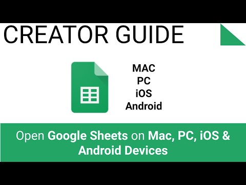 Part of a video titled How to Open Google Sheets on Mac, PC, iOS and Android - YouTube