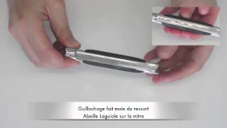 preview picture of video 'Couteau Pliant Laguiole Manche 12 cm ébène'