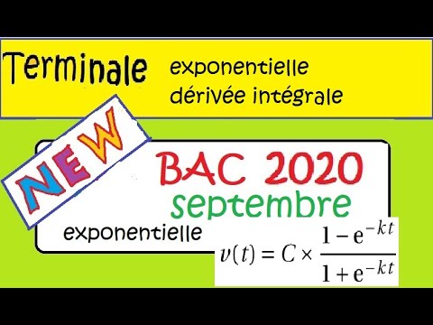 Terminale BAC 2020  Centres étrangers septembre  ex2 fonction exponentielle sujet maths