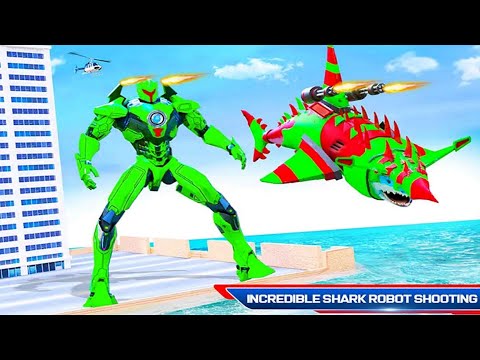 Robot Shark Attack: Transformation Robot Shark Games - Android Gameplay