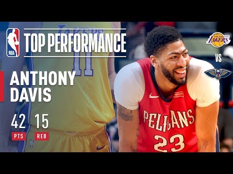 Anthony Davis Leads the Pelicans' Big Scoring Night With 42 Pts | February 14, 2018