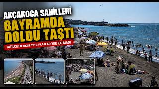 Akçakoca Sahilleri Bayramda Doldu Taştı