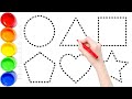 Learn New Shapes drawing,Colors for kids|Toddler Learning videos,2d shapessong,preschool learning,24