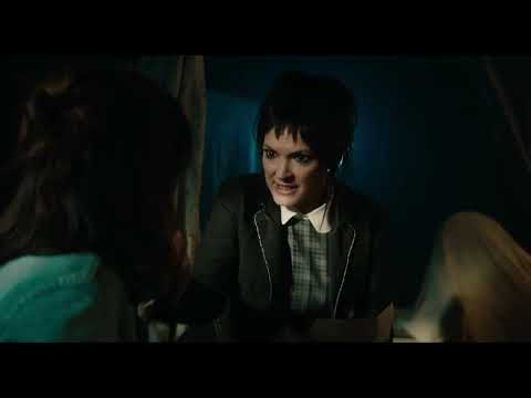 Official trailer still for Beetlejuice Beetlejuice (2024): the black-and-white stripes in a neon-lit afterlife tease